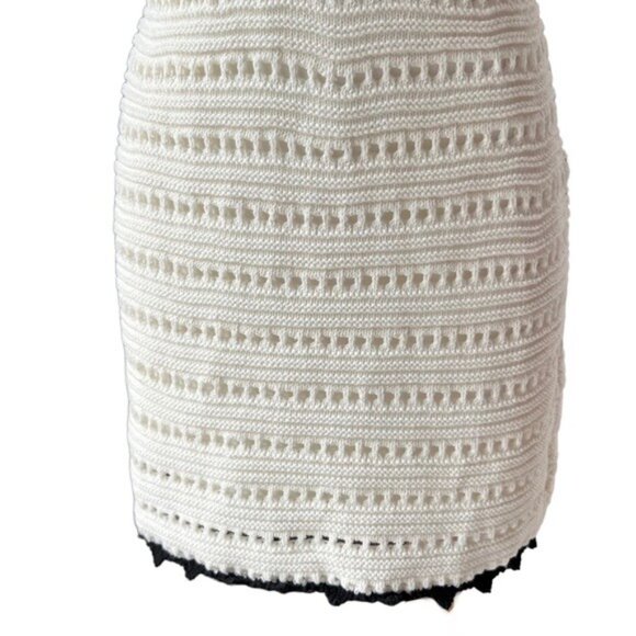 Free People Devvy Knit Mini Dress in Off White Size Medium NWOT - Picture 5 of 11
